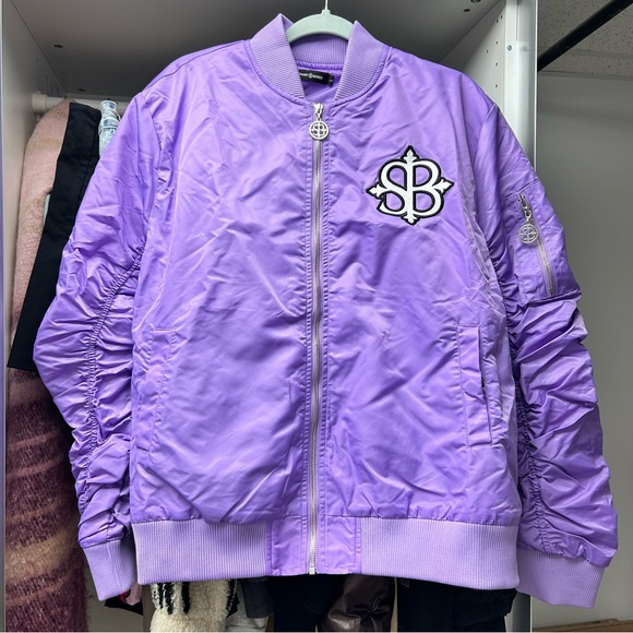 SAINT BONES SIGNATURE LAVENDER BOMBER JACKET - Picture 2 of 8